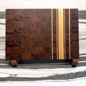Striped Walnut End Grain Board